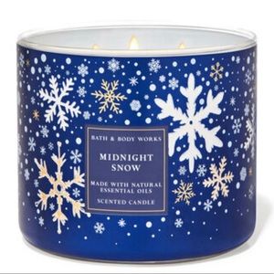 Bath & Body Works Midnight Snow 3 Wick Candle